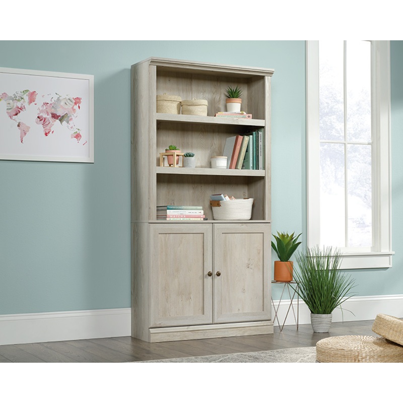 Sauder Select 5-Shelf Bookcase with Doors Chalked Chestnut (426310)  Sauder