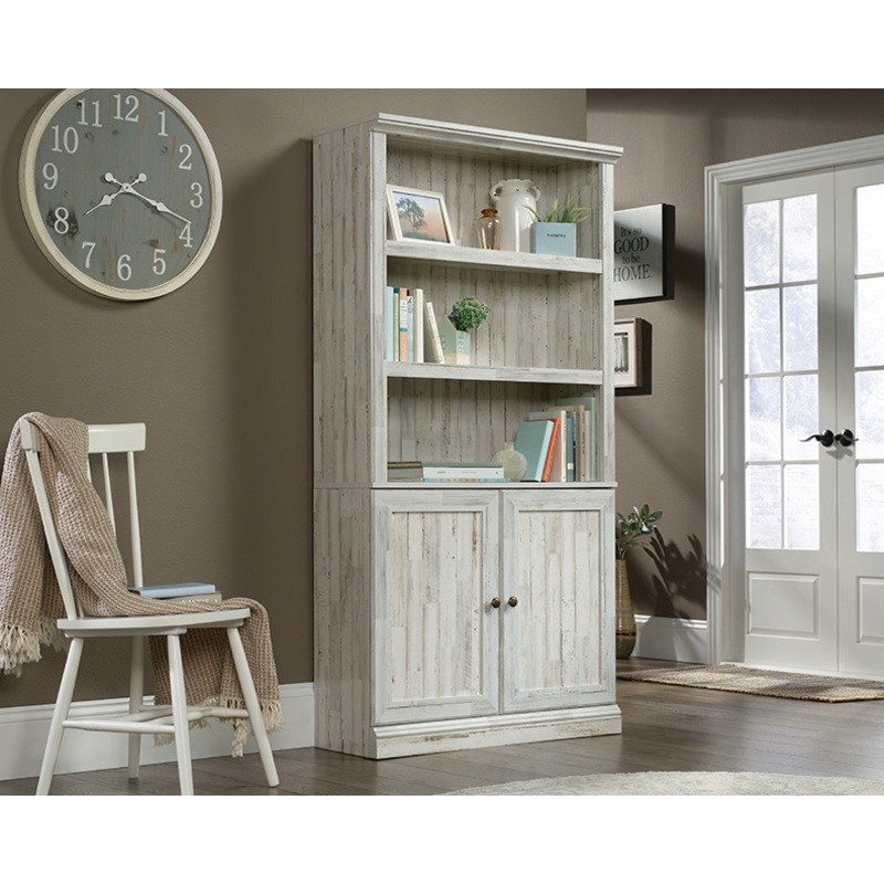 Sauder Select 5-Shelf Bookcase with Doors Chalked Chestnut (426420)  Sauder