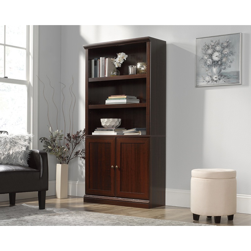 Sauder Select 5-Shelf Bookcase with Doors Cherry (426415)  Sauder