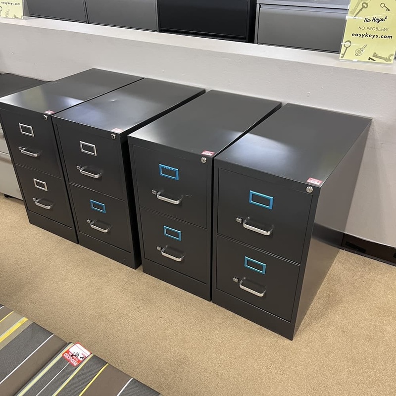 15″ W x 29″ H Global Grey Metal Vertical 2 Drawer File Cabinet – File/File Office Furniture Liquidations