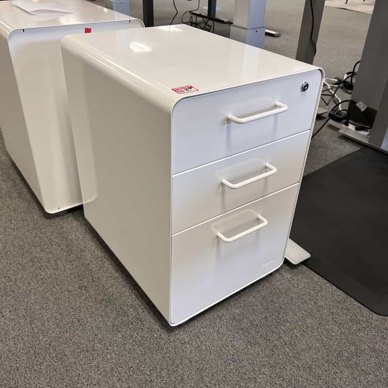 16″ W x 24″ H Poppin Stow White Metal Pedestal File – Box/Box/File Office Furniture Liquidations
