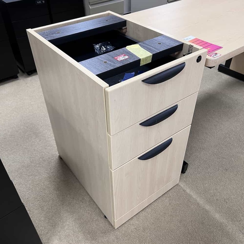 16″ W x 28″ H Maple and Black Under Desk Laminate Vertical File – Box/box/file Office Furniture Liquidations