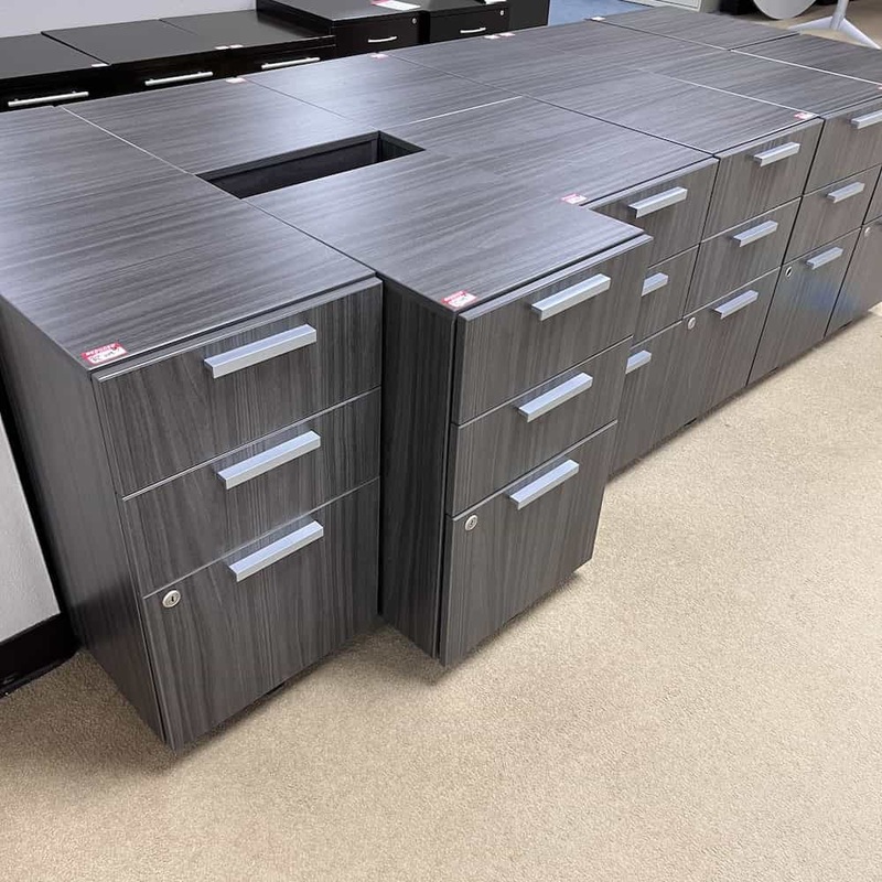 16″ W x 28″ H Steelcase Grey Rolling Vertical File – Box/Box/File Office Furniture Liquidations