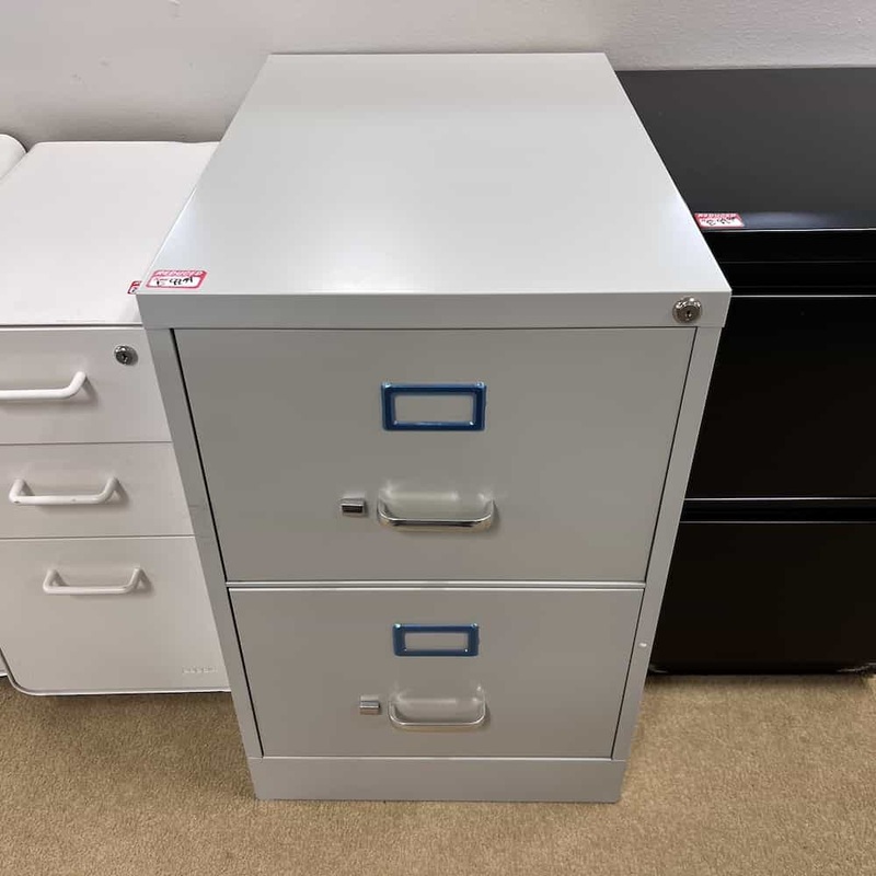 18″ W x 29″ H Light Grey Legal Metal Vertical 2 Drawer File Cabinet – File/File Office Furniture Liquidations