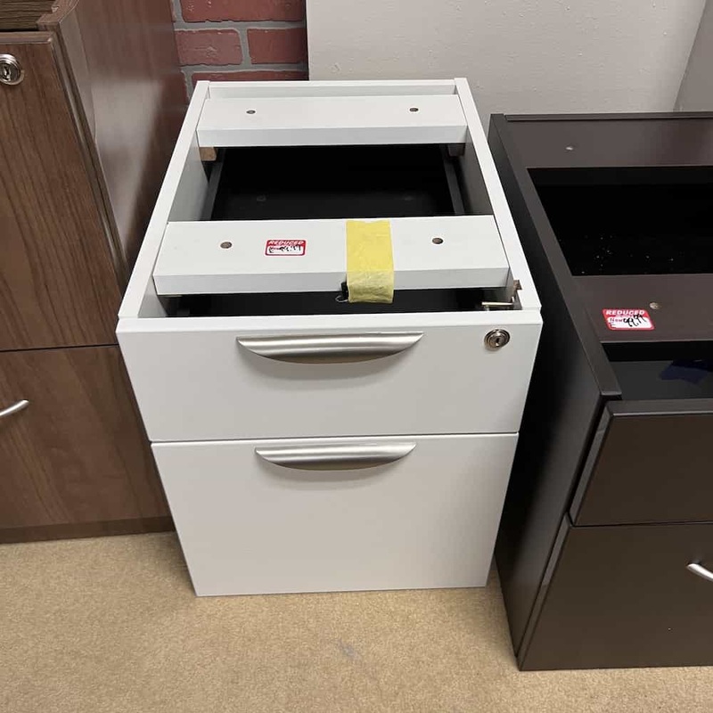 19″ H x 16″ W White Hanging Vertical File Cabinet – Box/File Office Furniture Liquidations