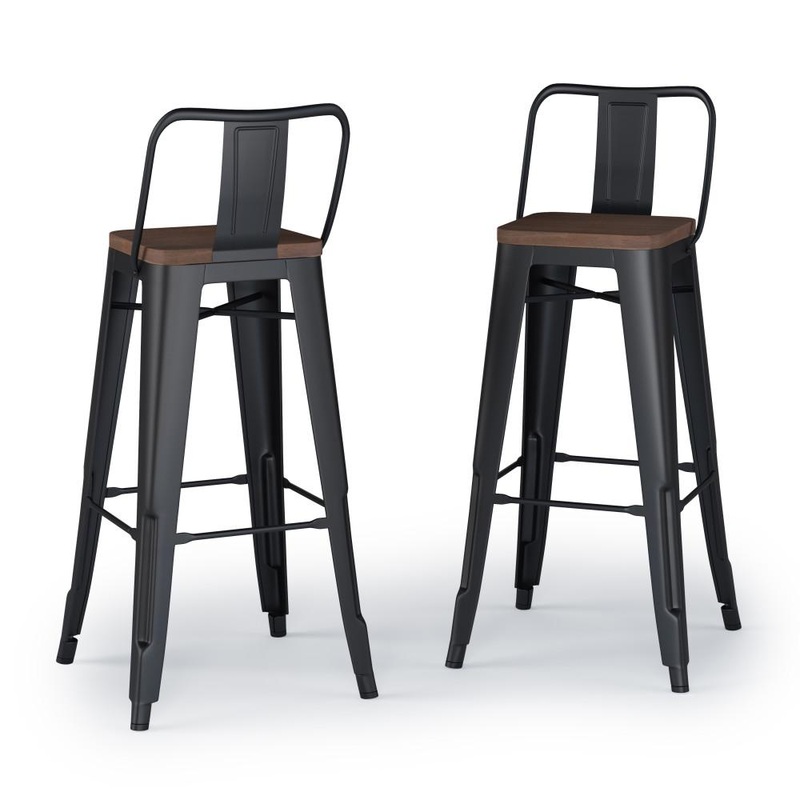 Bar Stools Rayne 30 inch Metal / Wood Bar Stool (Set of 2)