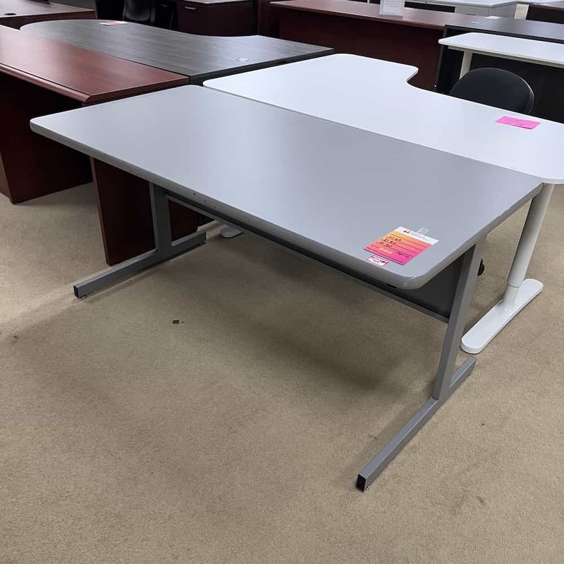 48″ Grey Training Table with Privacy Panel Office Furniture Liquidations