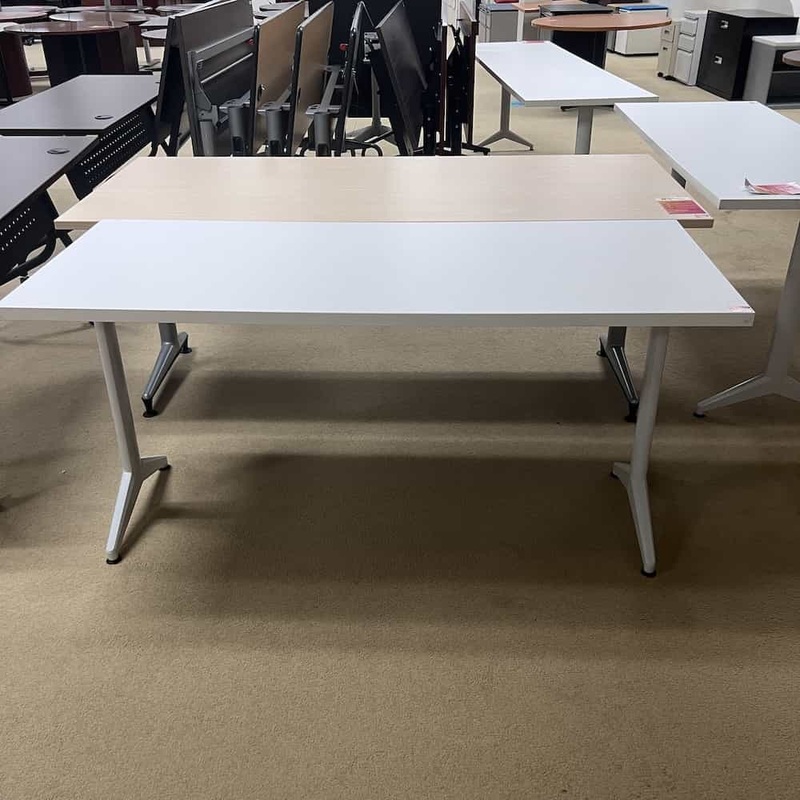 60″ (5 Ft) Allsteel White Training Table Office Furniture Liquidations