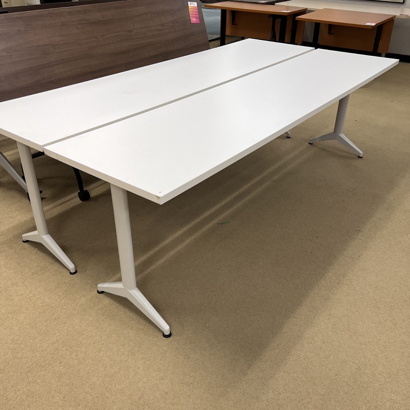 96″ (8 Ft) Allsteel White Laminate Training Table