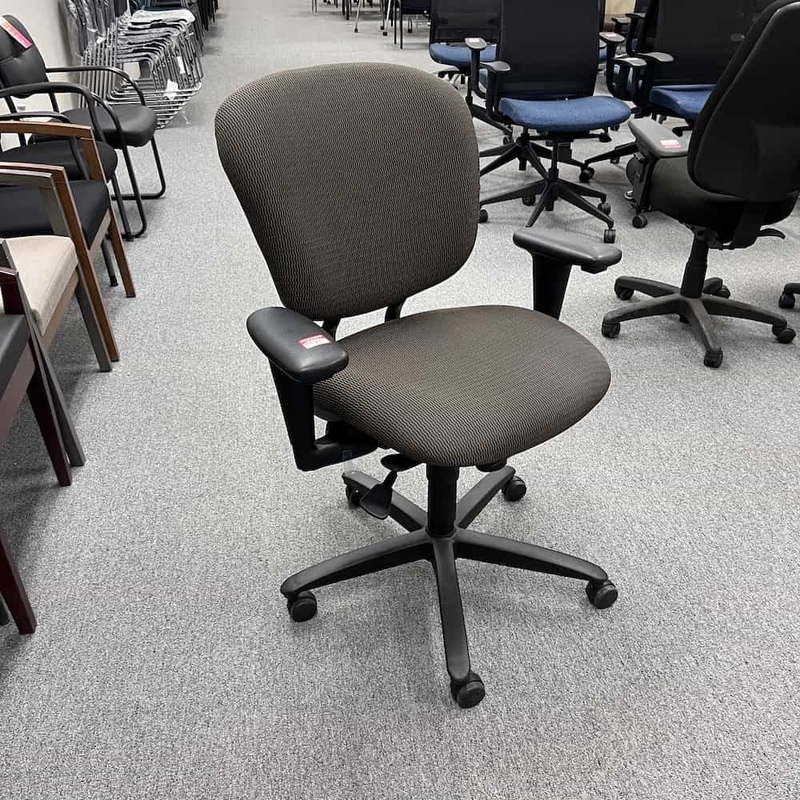 Haworth Improv HE Brown and Black Task Chair Office Furniture Liquidations