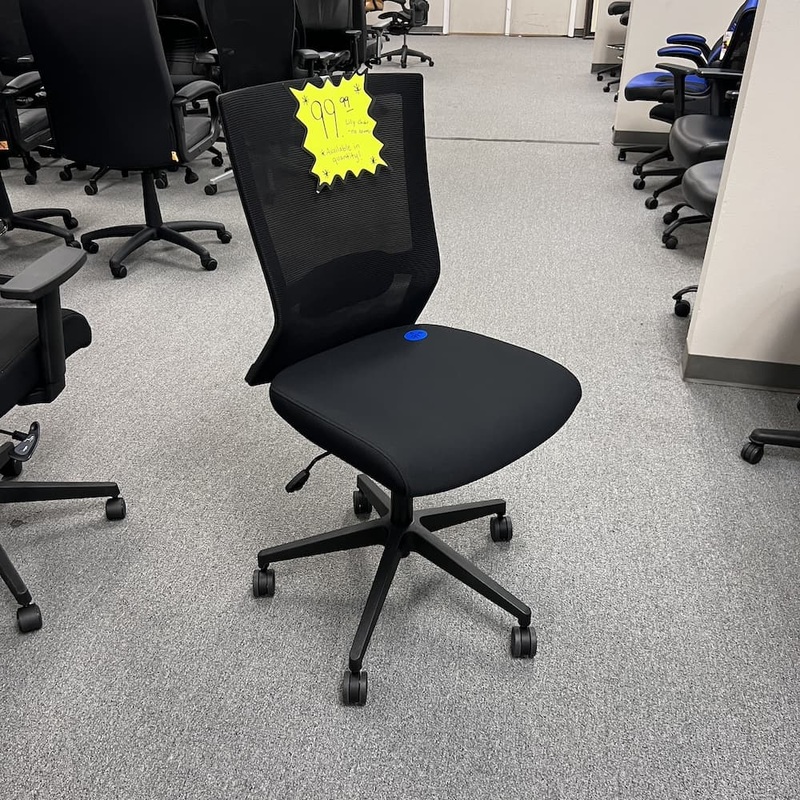 Lily Black Mesh Back Task Chair – NO ARMS Office Furniture Liquidations