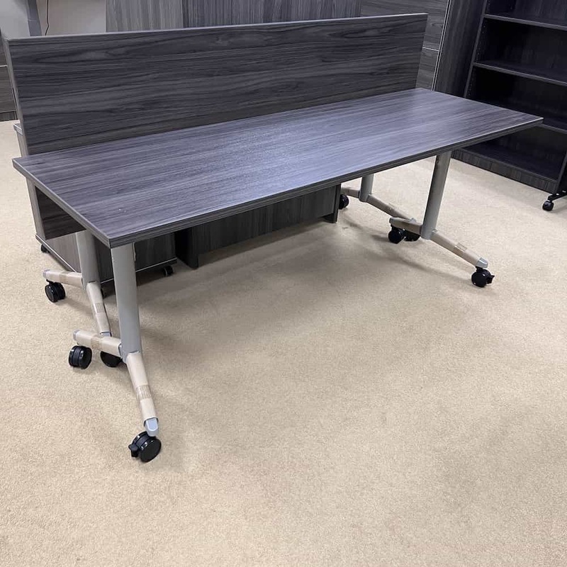 New – 71″ x 24″ Training Table w/ Flip Top & Wheels – 8 Colors Office Furniture Liquidations