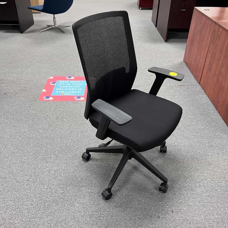 New – Black Mesh Office Task Chair with Lumbar Office Furniture Liquidations