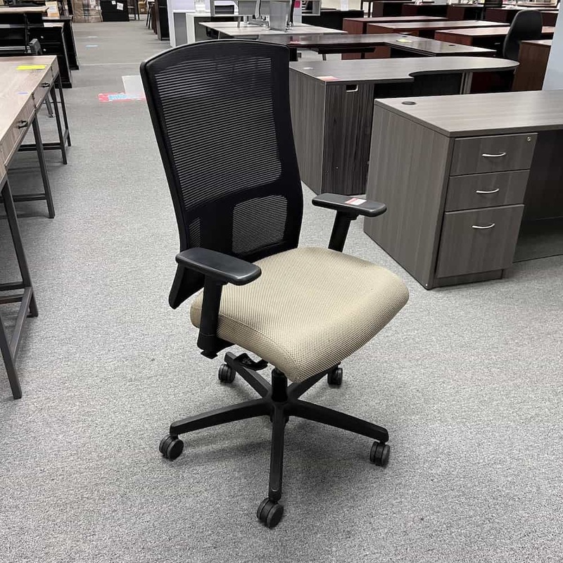 Paoli Tan and Black Task Chair Office Furniture Liquidations