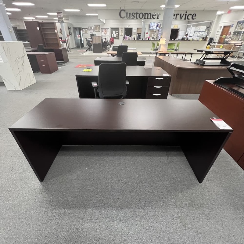 72″ x 24″ Espresso Laminate Credenza Desk Shell Office Furniture Liquidations