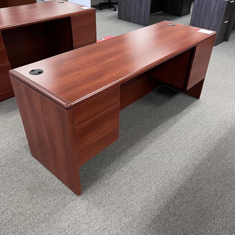 72″ x 24″ Hon Cherry Credenza Desk with Two Hanging Box/Files Office Furniture Liquidations