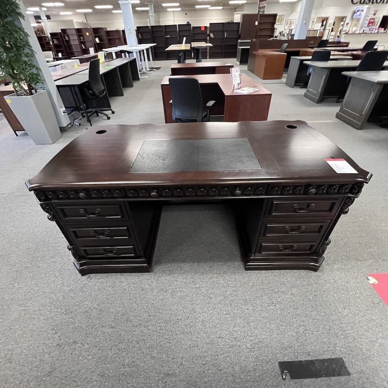 72″ x 36″ Coaster Furniture Tucker Espresso Double Pedestal Executive Desk Office Furniture Liquidations