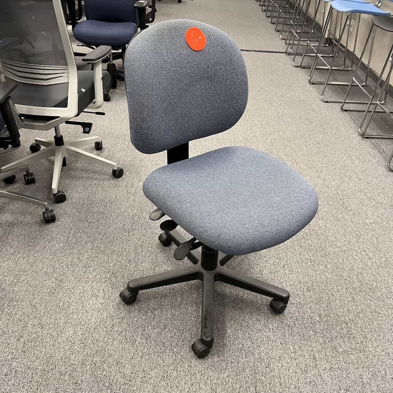 Blue Armless Task Chair Office Furniture Liquidations