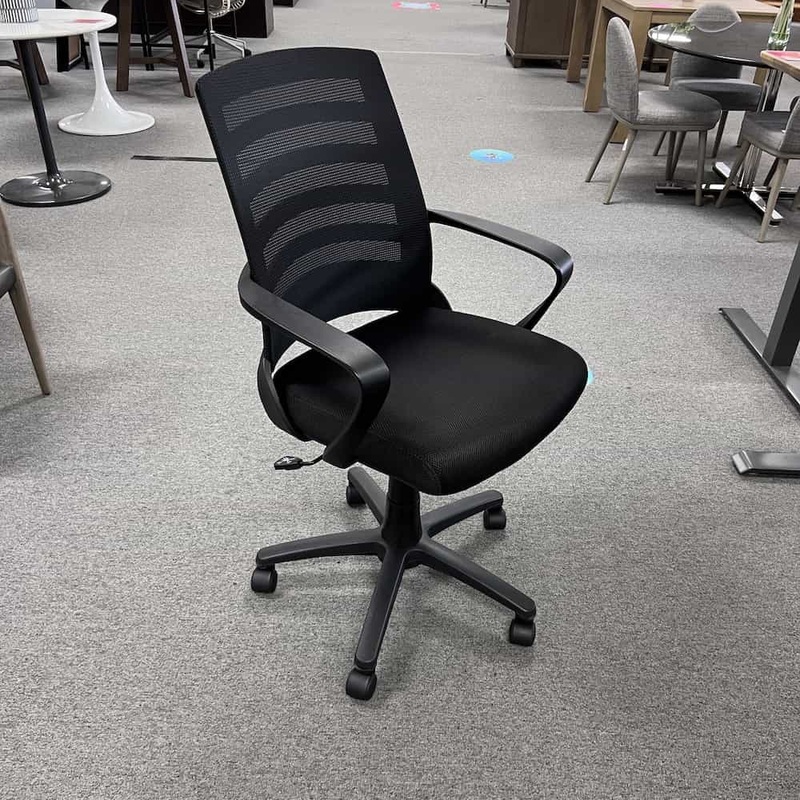 Closeout – Ladder Back Black Mesh Back Office Chair Office Furniture Liquidations