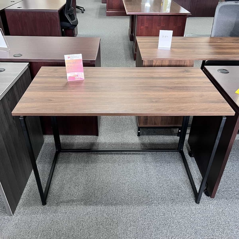 NEW – 43.5″ Walnut Modern Folding Desk Office Furniture Liquidations