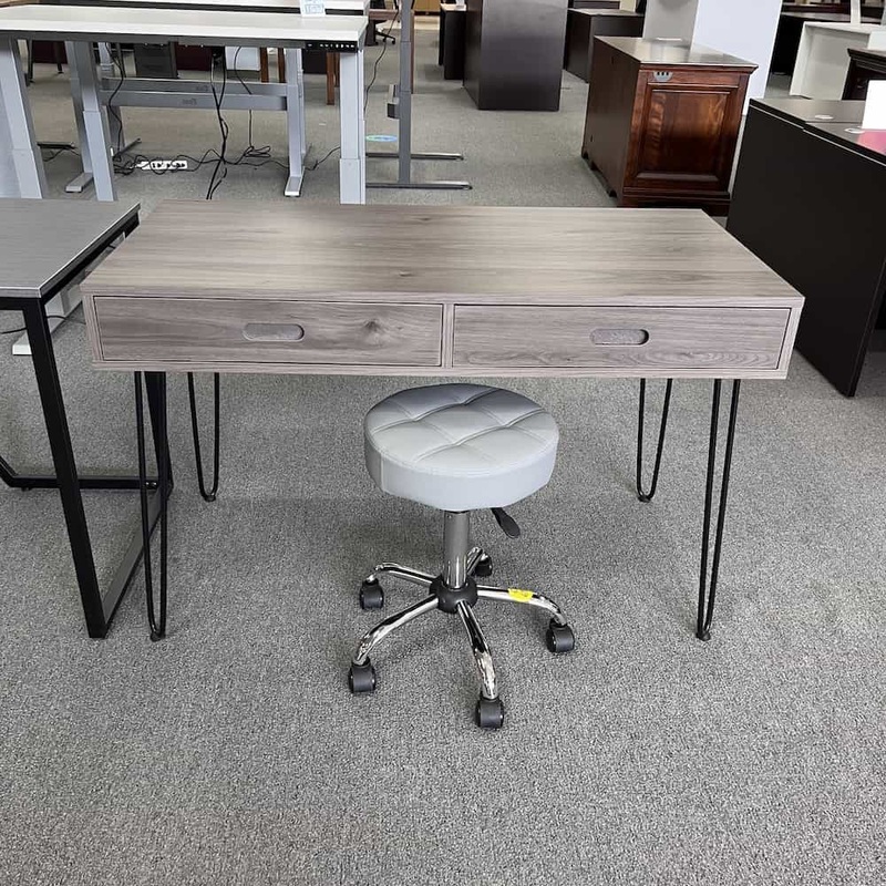 New – 48″ Wide Grey Bayshore Writing Desk Office Furniture Liquidations