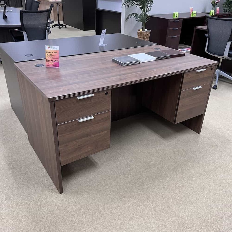 New – 60″, 66″, or 71″ Desk with 2 Hanging Files, Various Colors Office Furniture Liquidations
