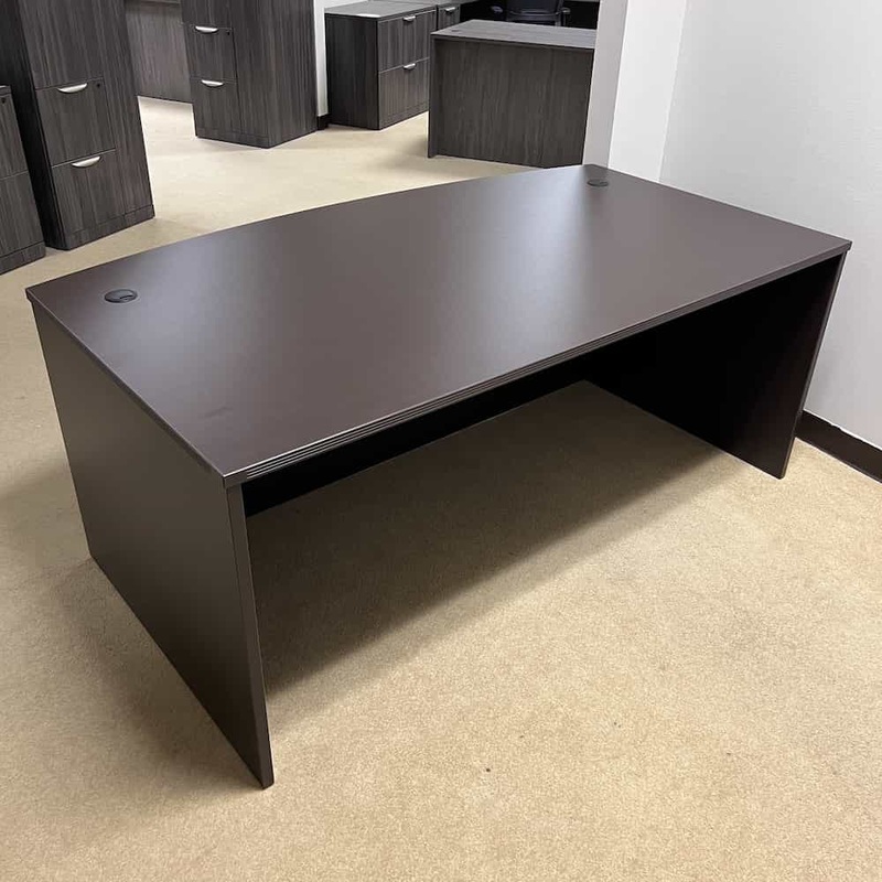 New – 66″ or 71″ Wide Laminate BowFront Desk Shell, Various Colors Office Furniture Liquidations