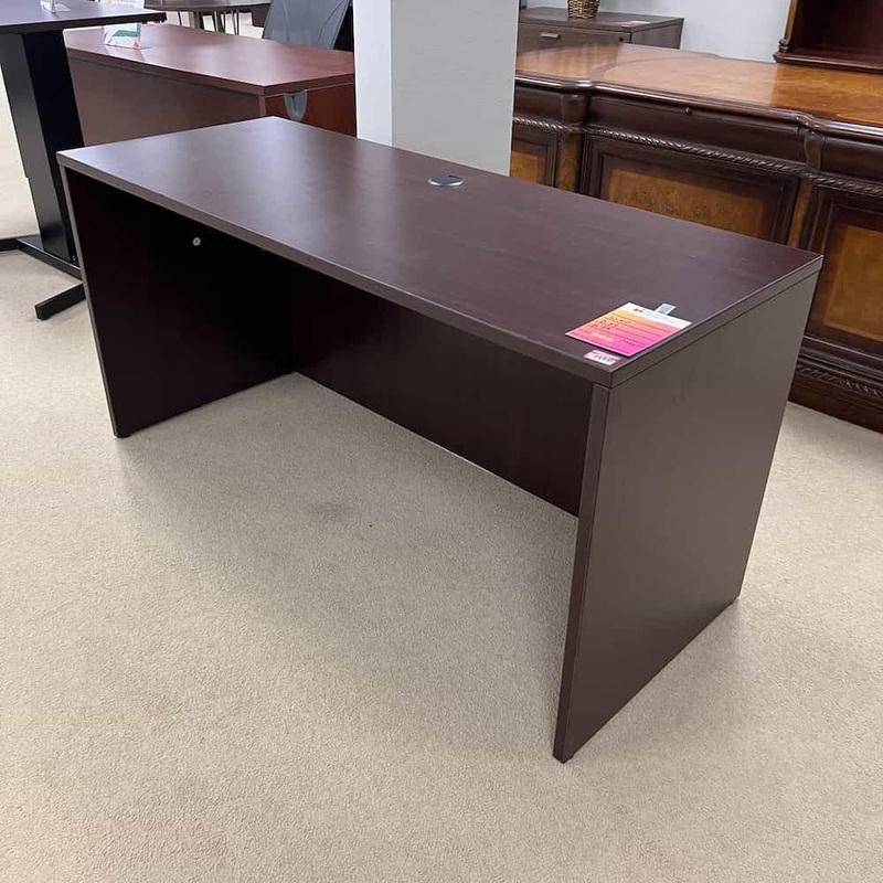 60 x 24″ Mahogany Credenza Desk Shell Office Furniture Liquidations