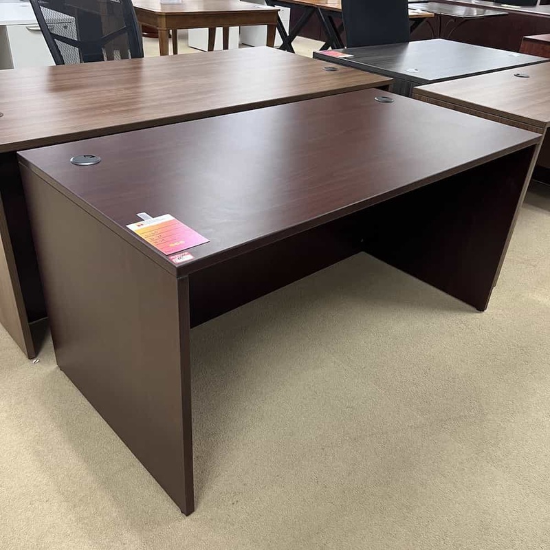 60 x 30″ Mahogany Laminate Desk Shell Office Furniture Liquidations