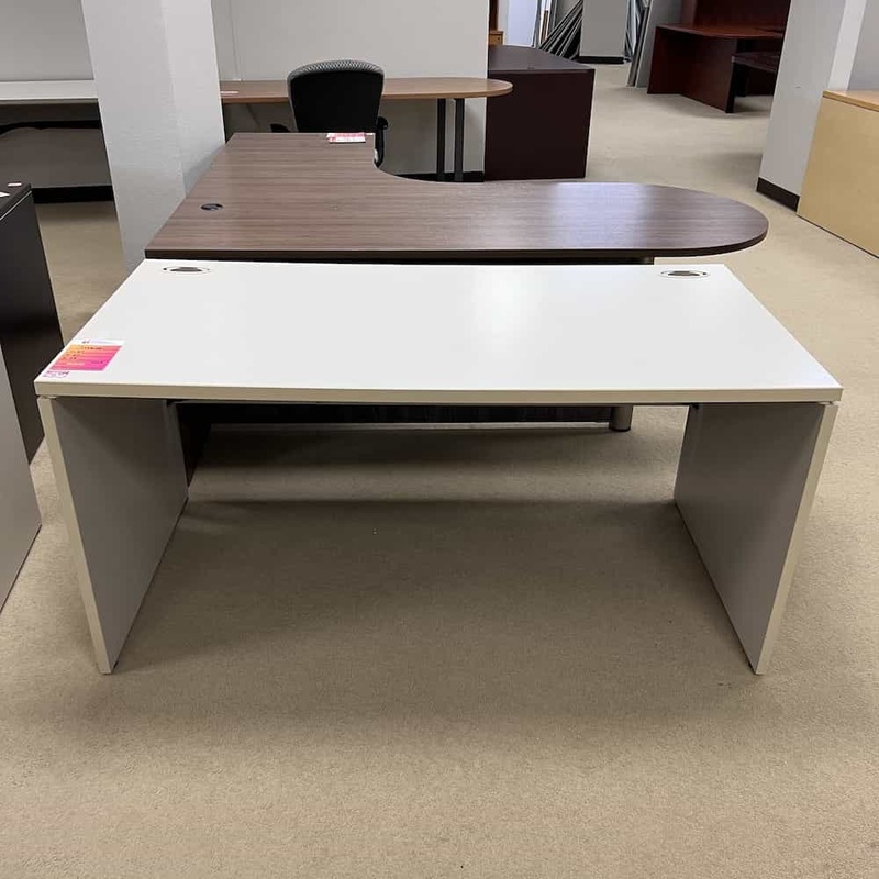 60″ x 30″ Teknion Light Grey Credenza Desk Shell Office Furniture Liquidations