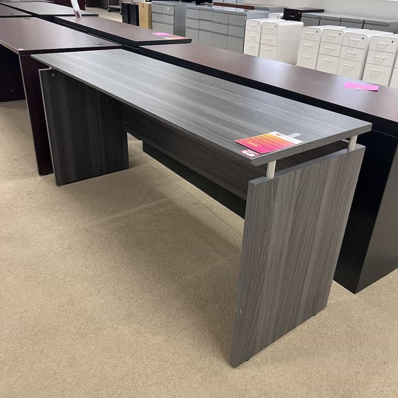 63″ x 20″ Grey Floating Top Credenza Desk Shell Office Furniture Liquidations