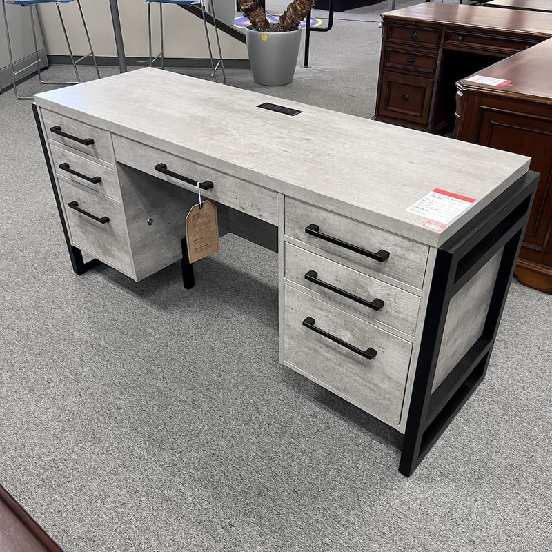 66″ x 21″ Artisan Collection Cement Laminate Executive Credenza Desk Office Furniture Liquidations
