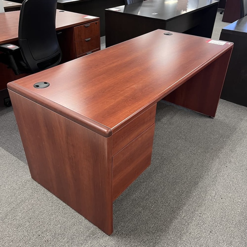 66″ x 30″ Hon Cherry Desk with Single Hanging Box/File Office Furniture Liquidations