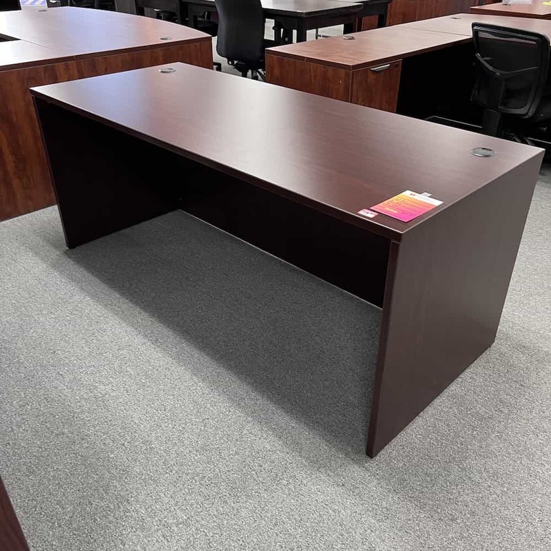 66″ x 30″ Mahogany Laminate Desk Shell Office Furniture Liquidations