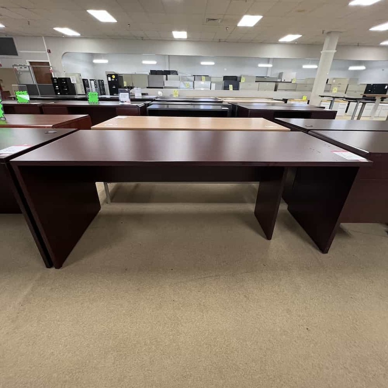 71″ x 30 Global Mahogany Rectangular Peninsula Desk Table Office Furniture Liquidations