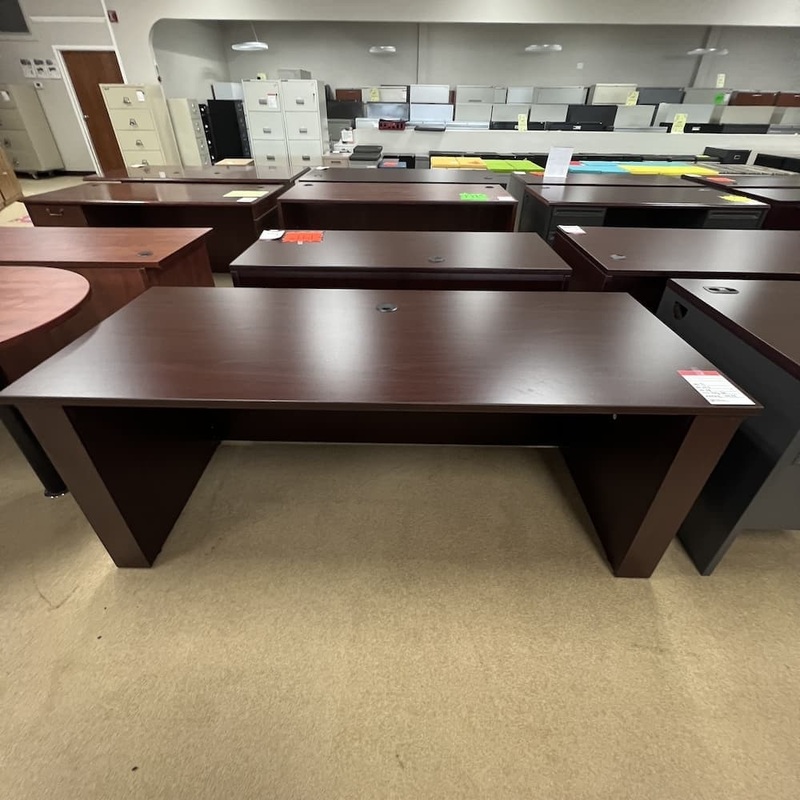 71 x 30″ Mahogany Laminate Desk Shell with Thick Sides Office Furniture Liquidations