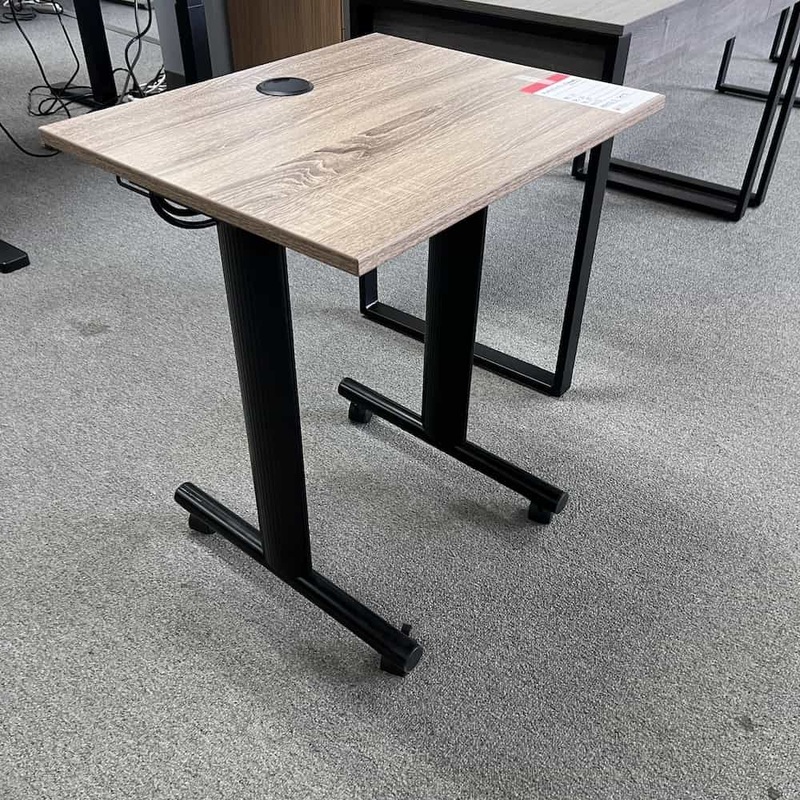 24″ x 20″ Montego Industrial Weathered Walnut Mobile Media Desk Office Furniture Liquidations