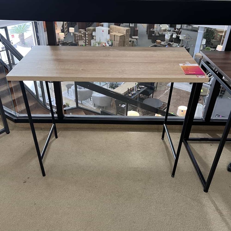 40″ Maple and Black Writing Desk Office Furniture Liquidations