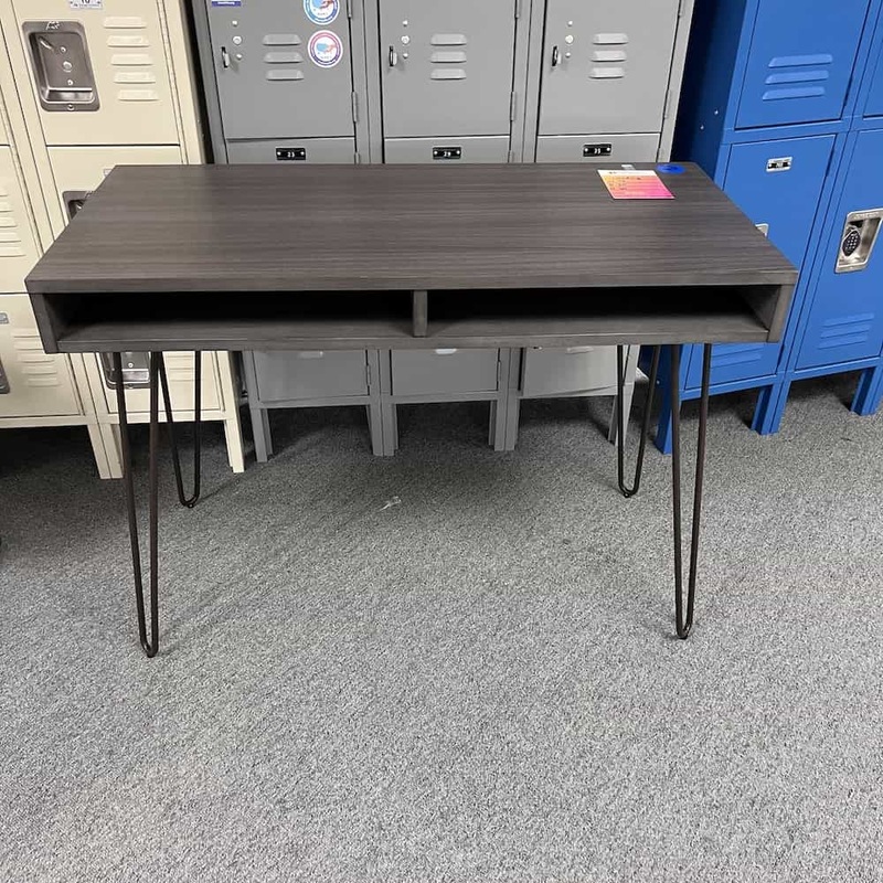 42″ Walter Dark Grey Writing Desk with Hairpin Legs Office Furniture Liquidations