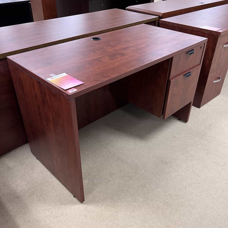 48″ Cherry Modern Desk Credenza with Hanging File Office Furniture Liquidations