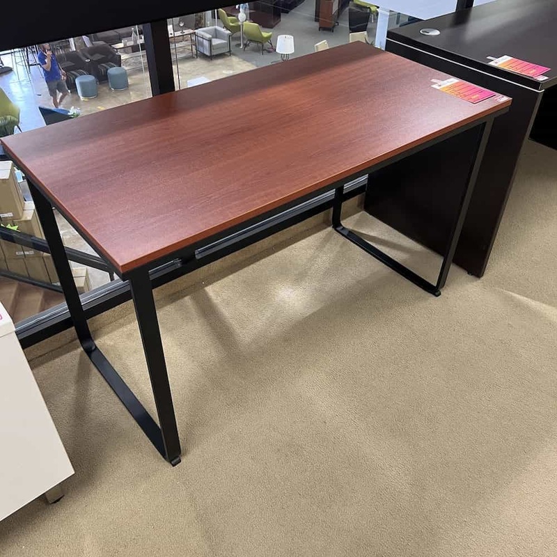 48″ Safco Cherry and Black Table Desk Office Furniture Liquidations