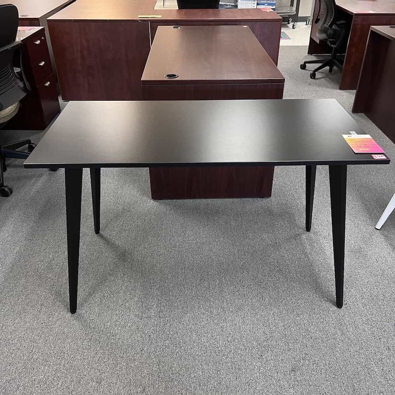 48″ Vari Black 4 Leg Essential Desk Office Furniture Liquidations