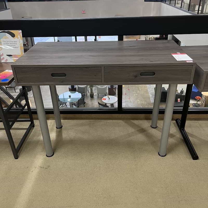48″ x 24″ Grey Laminate Desk with 2 Drawers and 4 Legs Office Furniture Liquidations