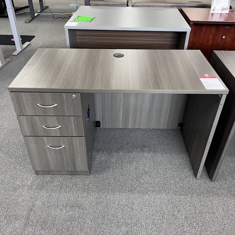 48″ x 24″ Grey Laminate Desk with Box/box/file Office Furniture Liquidations
