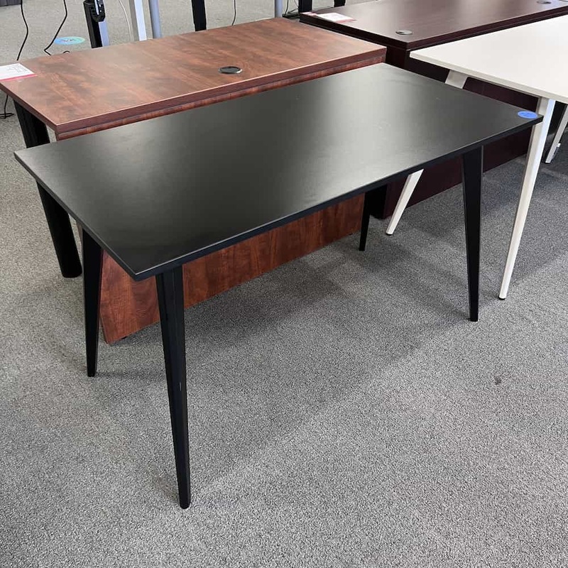 48″ x 24″ Vari Black Oblique 4 Leg Essential Desk Office Furniture Liquidations
