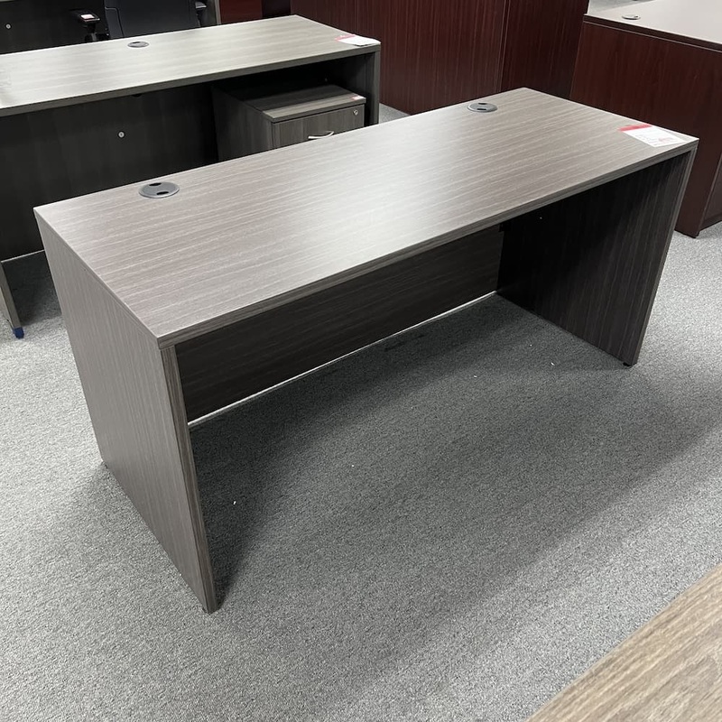 60″ x 24″ Grey Laminate Credenza Desk Shell Office Furniture Liquidations