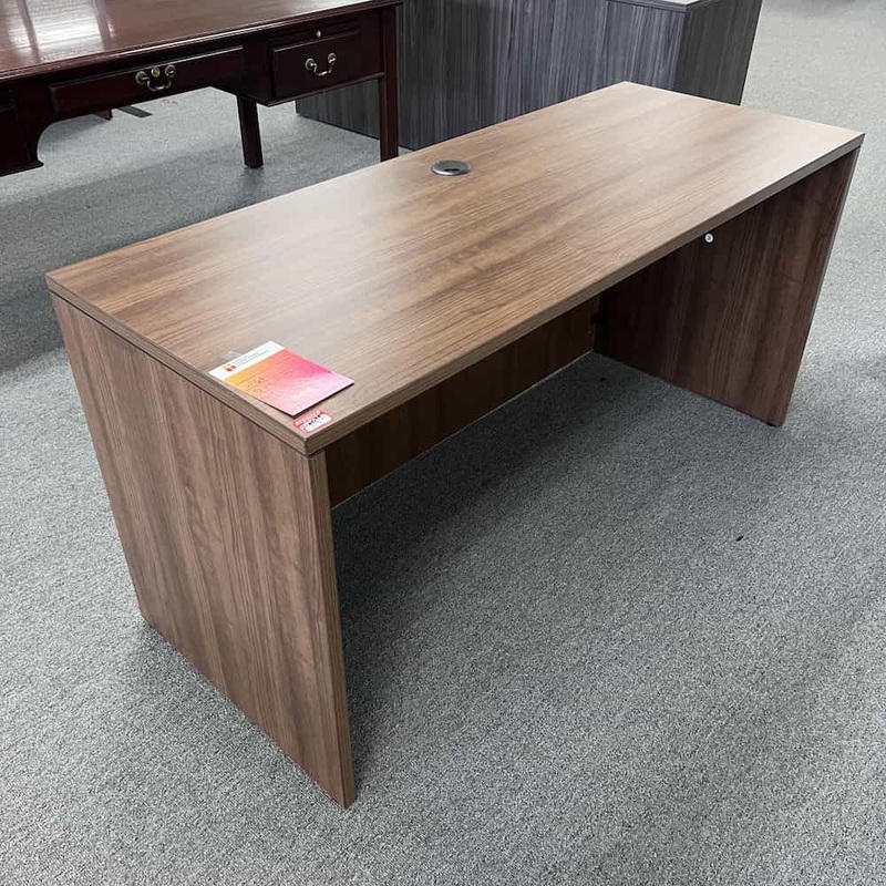 60″ x 24″ Walnut Credenza Desk Shell Office Furniture Liquidations
