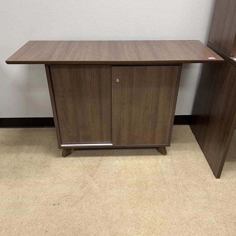 48″ Walnut Modern Storage Cabinet Credenza Office Furniture Liquidations