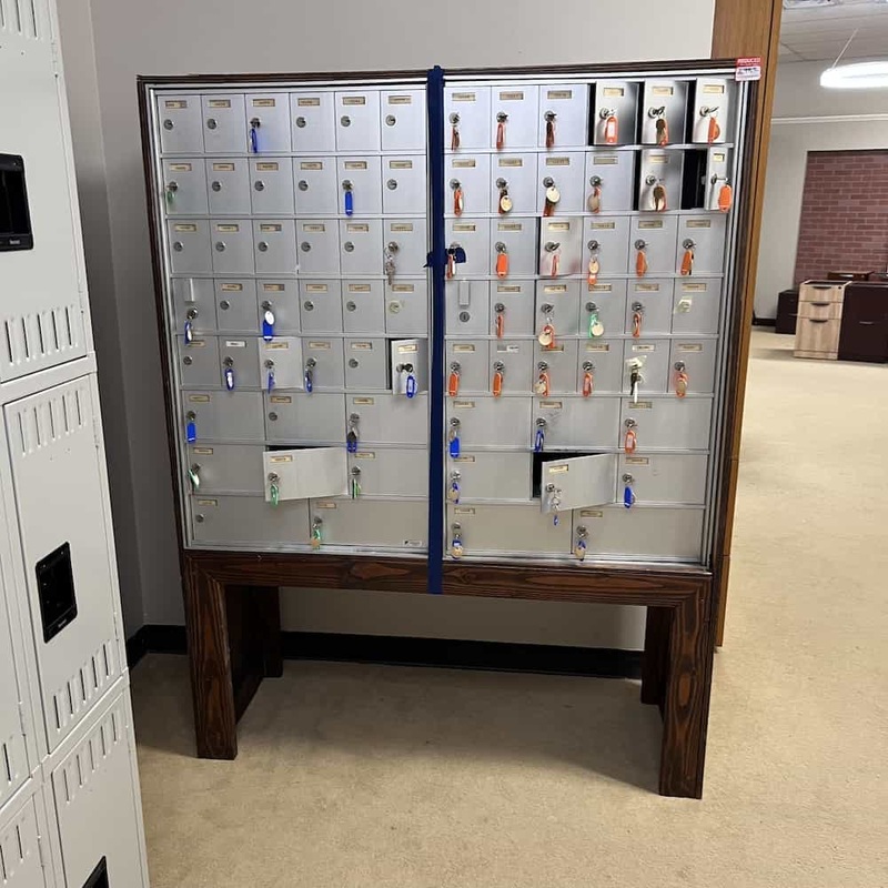 54″ W x 70″ H Florence Manufacturing Aluminum and Plywood Recessed Mounted Cluster Mailbox – Front Loading Office Furniture Liquidations
