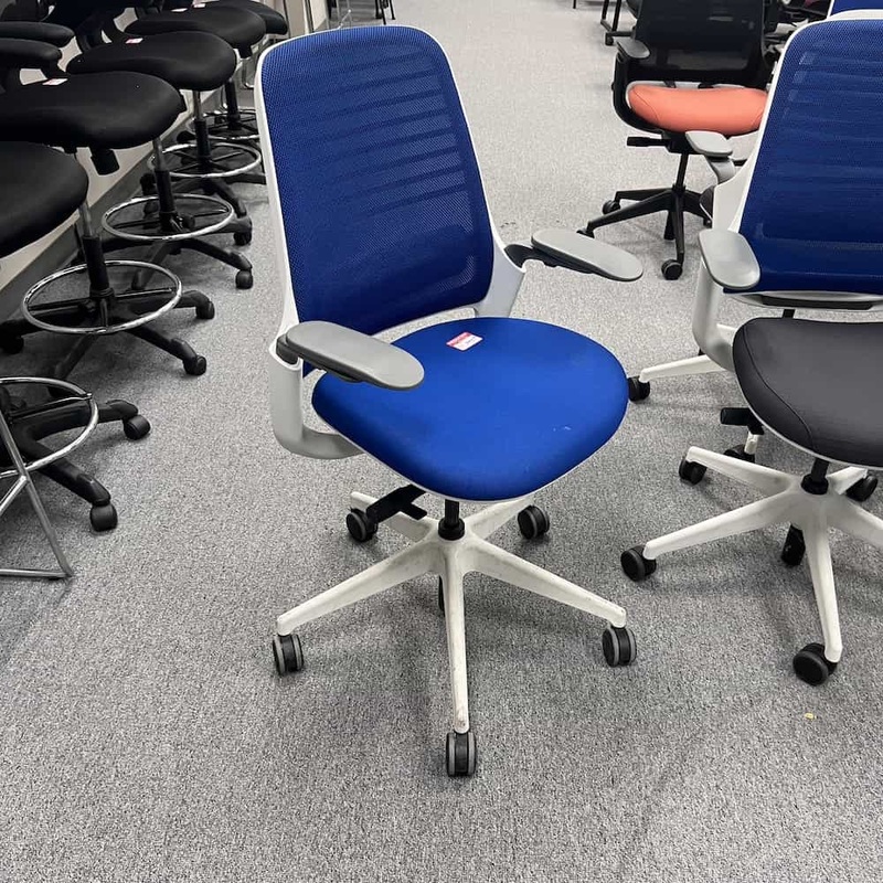 Steelcase Series 1 Air Blue Mesh Back Task Chair Office Furniture Liquidations